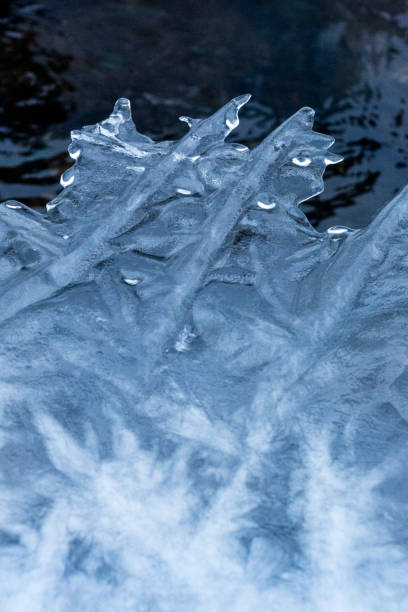 istock Dramatic patterns in the ice at Blackledge Falls Park, Connecticut. 1129040960