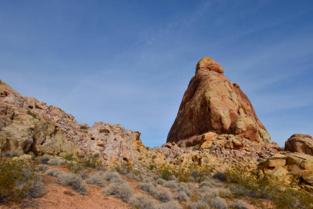 istock Moapa Valley, Nevada - 2019_01.08: Psychedelic winter desert above Valley of Fire 1129042467