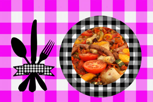 Tagine Chicken Merguez  Oriental spicy dish