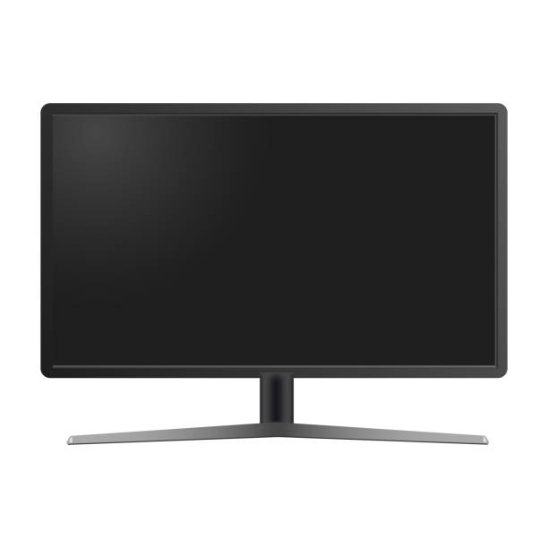 istock Realistic TV monitor mockup isolated. Vector illustration 1129046312