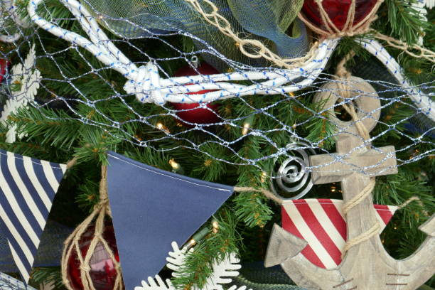 Fishing industry theme Christmas tree abstract