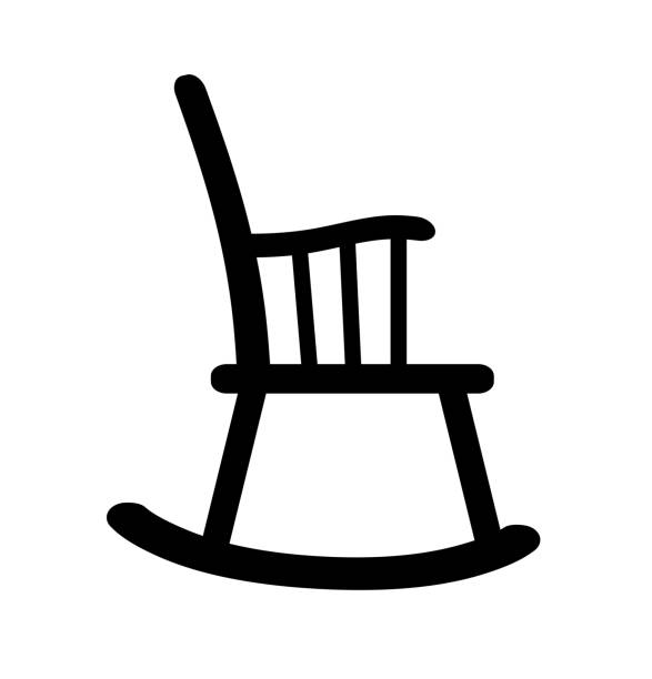 Rocking chair This is a rocking chair. rocking chair stock illustrations