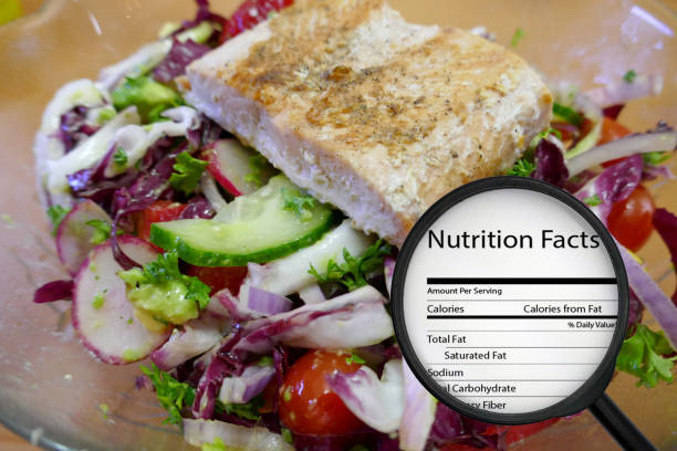healthy salad nutrition facts - lettuce endive abstract leaf imagens e fotografias de stock