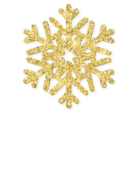 istock Merry Christmas card with gold glittering snowflake. EPS 10 1129069346