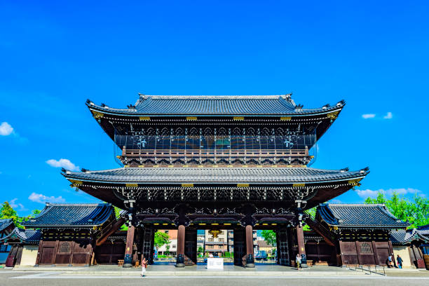 Kyoto,Japan - 21 August 2017: Higashi Honganji is one of two dominant sub-sects of Shin Buddhism in Japan and abroad, the other being Nishi Honganji.