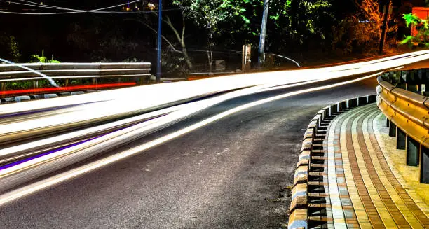 Photo of Fast Moving streamline Traffic in City Night Life