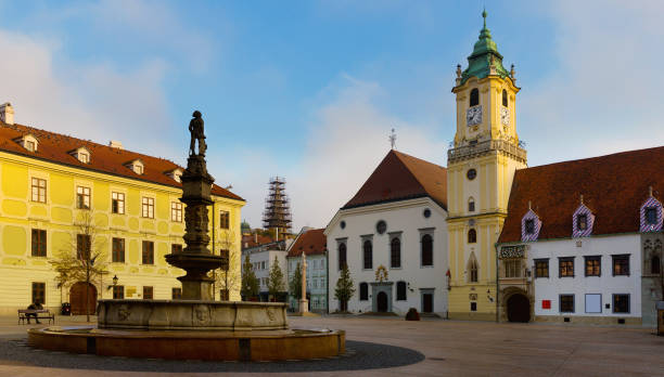 istock Main Square building in old historic city  Bratislava 1129076568