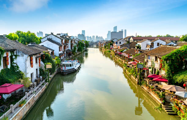 Historic scenic old town Wuzhen, China Wuxi, a famous water town in China wuxi photos stock pictures, royalty-free photos & images