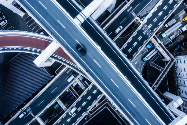 istock Aerial photograph of Road Intersection. 1129078739