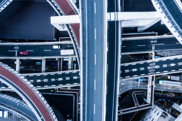 istock Aerial photograph of Road Intersection. 1129078743