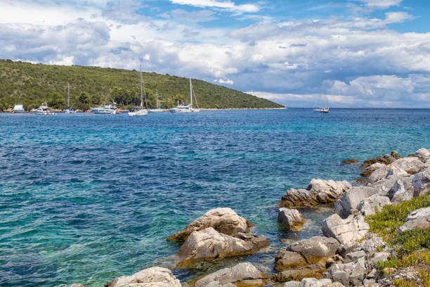 istock sailing yacht at the Adriatic sea 1129079670