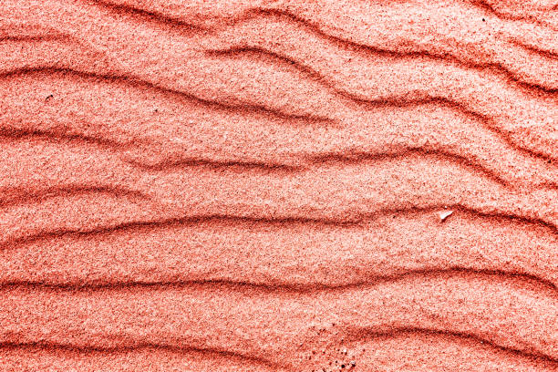 istock Sand texture, living coral color 1129088499