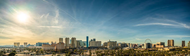 Las Vegas Nevada Skyline Panorama by day Las Vegas Nevada Skyline Panorama by day the strip stock pictures, royalty-free photos & images