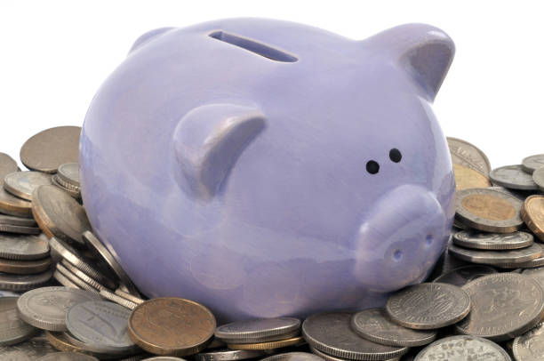 istock Piggy bank in coins 1129091928