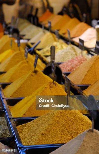 Traditional Spices Market Stall Stock Photo - Download Image Now - Africa, Arabia, Aromatherapy