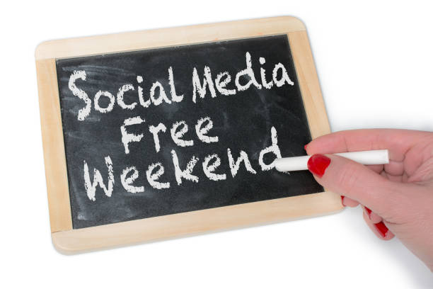 istock Social media free weekend phones and tablets forbidden 1129095472