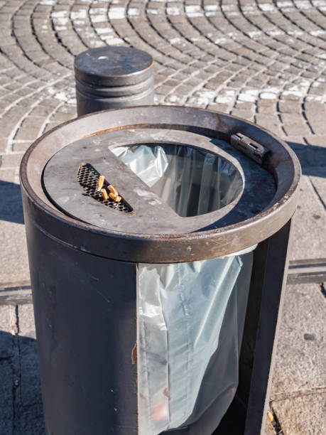istock Trash can with ashtray in Marseille, France. 1129099688