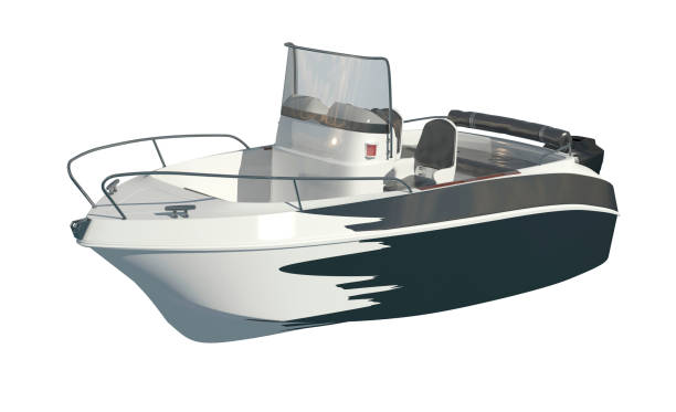 istock Speedboat Isolated on white background 3D illustration 1129104187