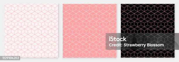 Pattern Pink Cubic Pattern Pattern Seamless Cube Abstract Background Pink Luxury Color Geometric ...