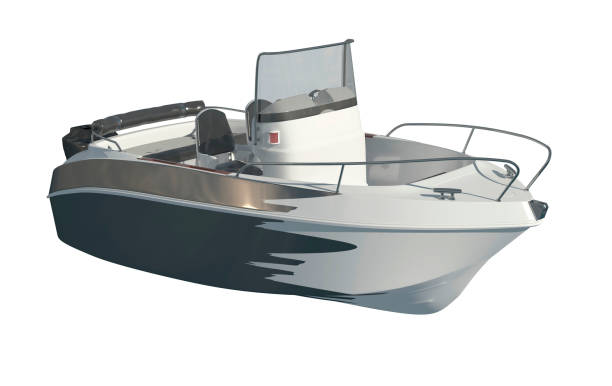 istock Speedboat Isolated on white background 3D illustration 1129104210