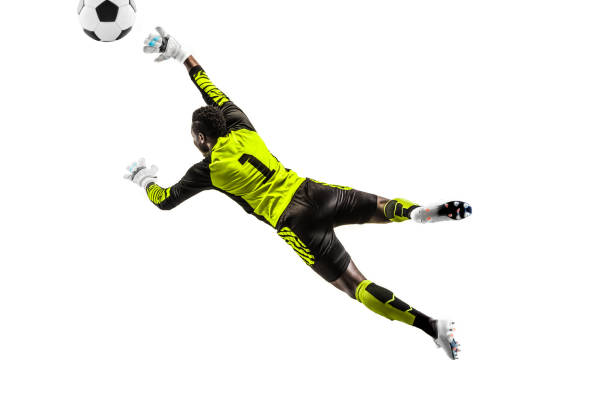 istock One soccer player goalkeeper man catching ball 1129112071