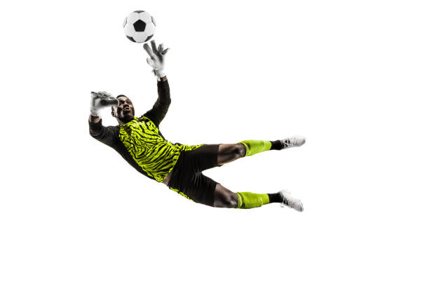 istock One soccer player goalkeeper man catching ball 1129112090
