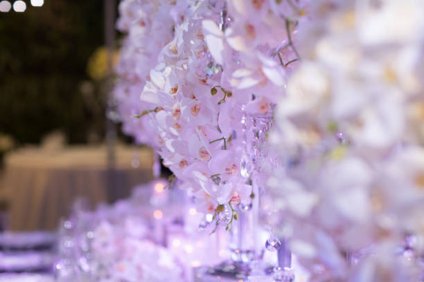 istock Beautiful flowers on table in wedding day 1129117805