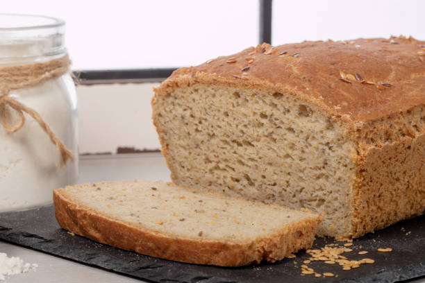 an homemade delicious gluten free bread - home made bread imagens e fotografias de stock