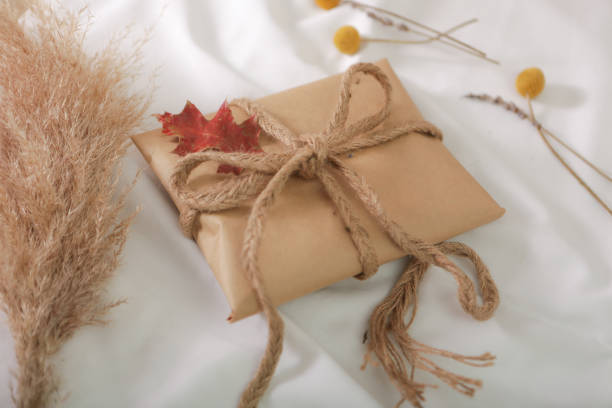 istock Gift wrapped in brown paper 1129124435