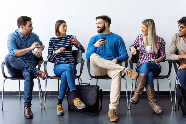 istock Group of candidates waiting for a job interview 1129124745