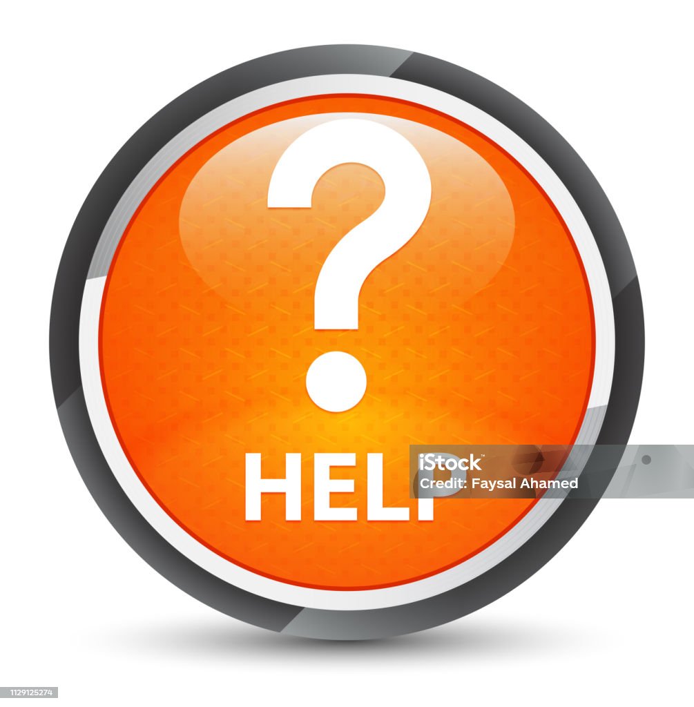 Help Sign Orange Help Galaxy Orange Round Button Stock Illustration - Download Image Now ...