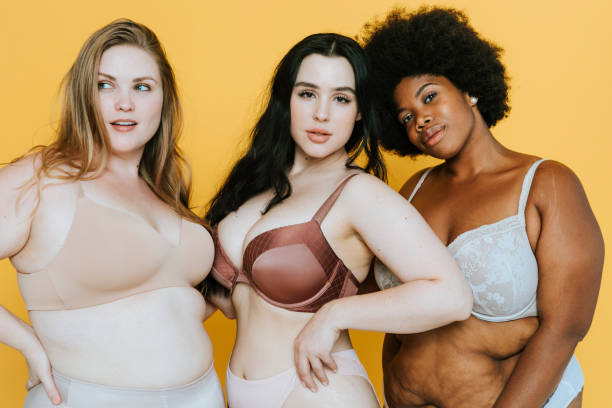 istock Beautiful curvy women with good body image 1129125741