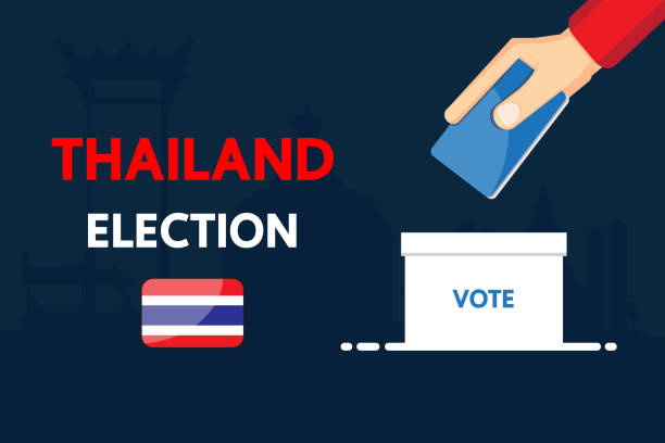 Thailand election vector design 2019. Thailand election vector design 2019. ballot measure stock illustrations