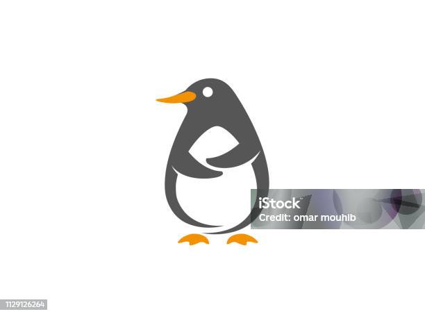 Vetores de Animal Bonito De Pinguim Para Design De Logotipo e mais imagens de Abstrato - Abstrato, Animal, Arte