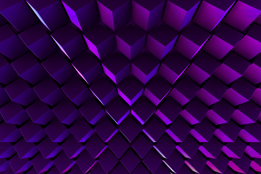 Abstract 3D minimalistic geometrical background of cubes