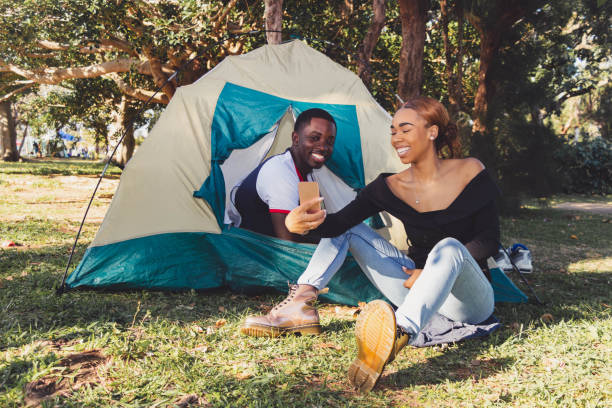 istock Two Person Tent Selfie 1 1129130523