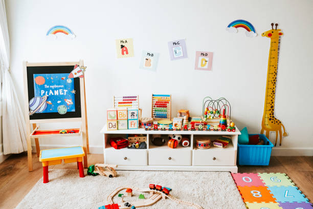 istock Interior design of a kindergarten classroom 1129133835