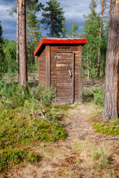 istock Outhouse in a forest in Norway 1129137974