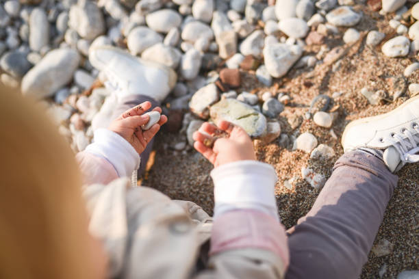 Baby playing on the beach