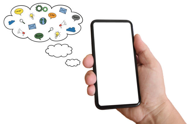 istock Social media icon computer network connection community people mobile phone app 1129140998
