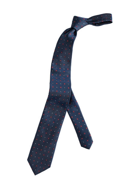 Dark blue necktie isolated on white background(with clipping path)