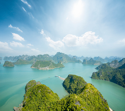 Aerial View Of Halong Bay And Cat Ba Island In Vietnam