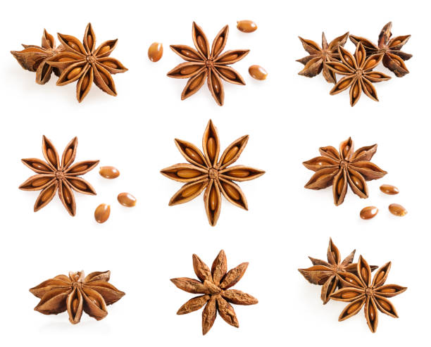 istock Big set of anise stars isolated on white 1129144809