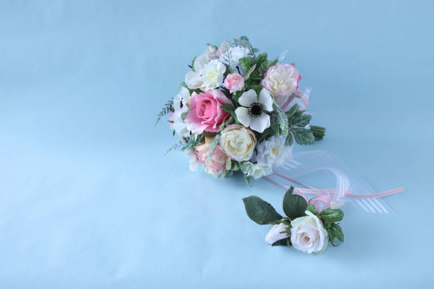 istock wedding bouquet of anemone and rose 1129144928