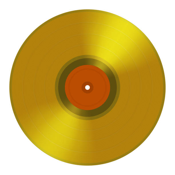 istock The golden gramophone vinyl music record disc. 1129146252