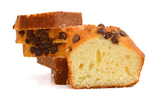 istock Top View of a Chocolate Chip Muffin Isolated on a White Background 1129149084