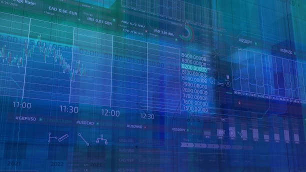istock Abstract stock exchange infographics 1129150110
