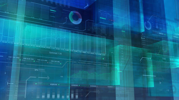 istock Abstract stock exchange infographics 1129150158