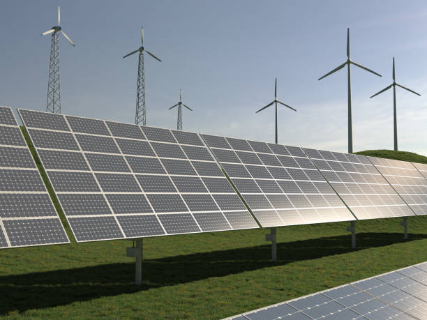 istock Solar Panels - Wind Turbines Renewable Energy 1129150525