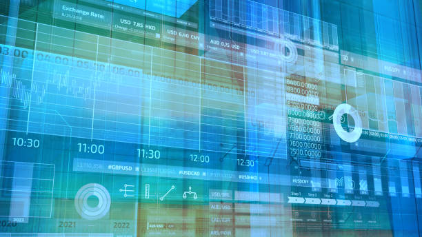 istock Infographics of exchange rates and quotes 1129150709